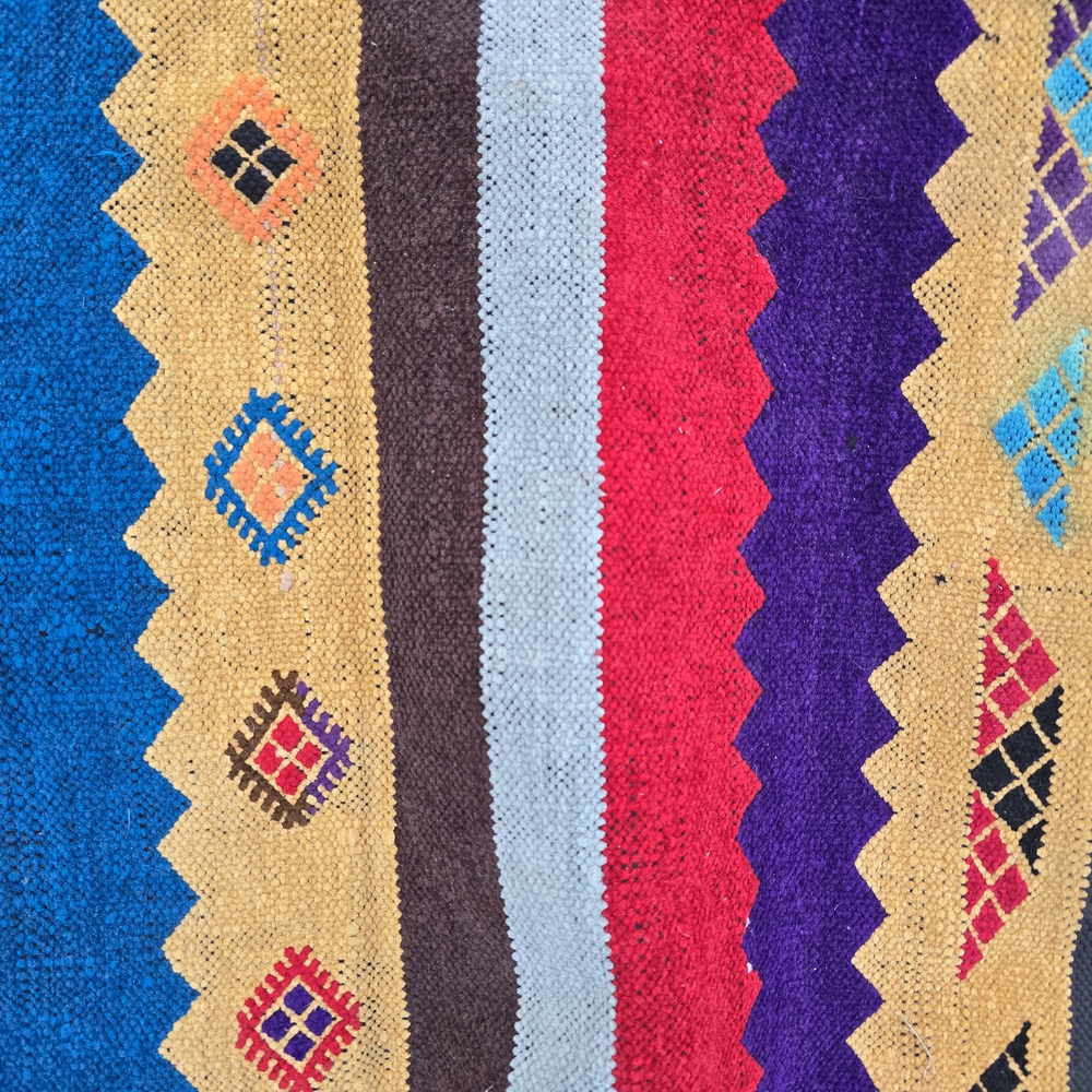 Colorful Striped Woven Rug - Picture 5 of 5